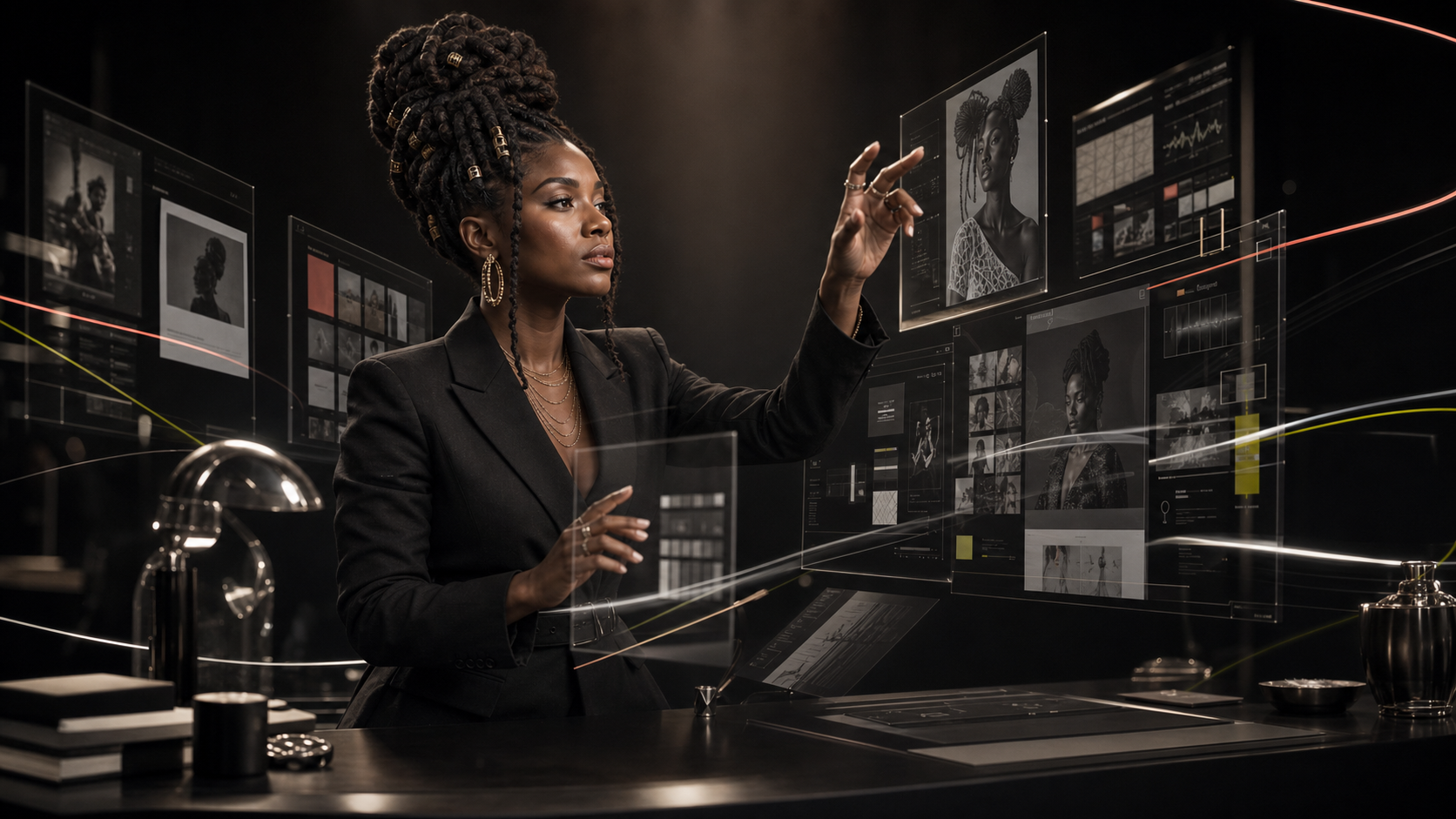 Black creative director shaping an immersive digital brand world