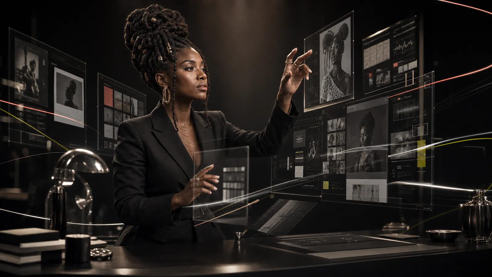 Black creative director shaping an immersive digital brand world