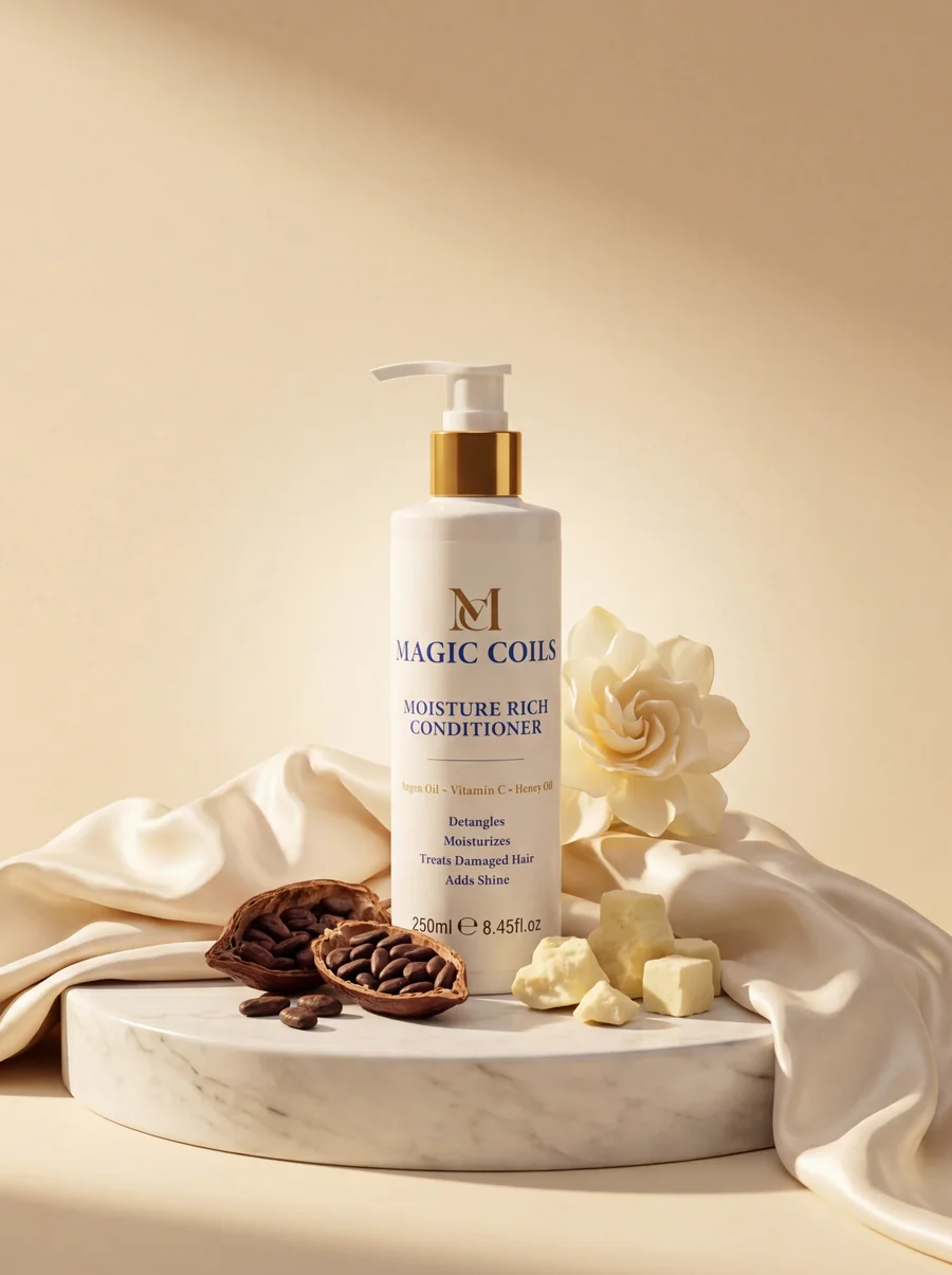 Magic Coils moisture rich conditioner product placement